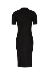 Black viscose shirt dress -  | Wise