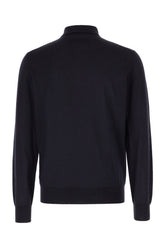 Polo in misto cashmere blu notte -  | Wise