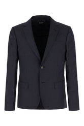 Melange blue wool suit -  | Wise