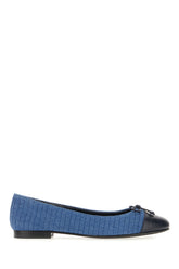 Two-tone denim Cap-toe ballerinas -  | Wise