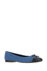 Two-tone denim Cap-toe ballerinas -  | Wise