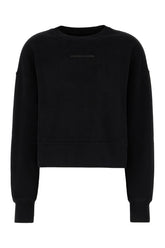 Felpa oversize in cotone nero -  | Wise