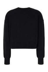 Black cotton oversize sweatshirt -  | Wise