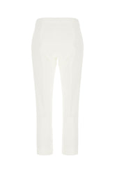 Pantalone in misto viscosa stretch bianco -  | Wise