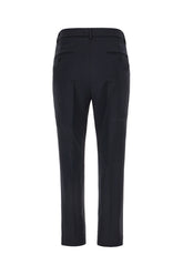 Pantalone Canon in lana blu notte -  | Wise