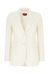 Ivory triacetate blend blazer -  | Wise