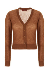 Brown nylon blend cardigan -  | Wise