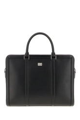 Black leather briefcase -  | Wise