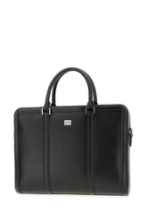 Black leather briefcase -  | Wise