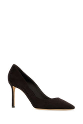 Dark brown suede Romy pumps -  | Wise