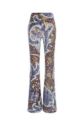 Multicolor chenille and mesh pant -  | Wise