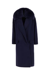 Midnight blue wool coat -  | Wise