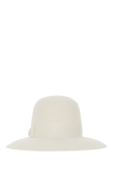 Ivory felt Eleonora Folar hat -  | Wise