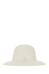 Ivory felt Eleonora Folar hat -  | Wise