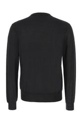 Maglione nero in cashmere e seta -  | Wise