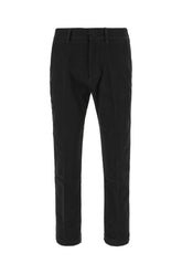 Black cotton blend pants -  | Wise