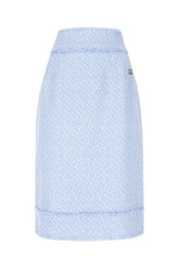 Embroidered wool blend skirt -  | Wise