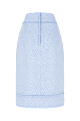 Embroidered wool blend skirt -  | Wise