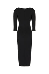 Black stretch viscose blend dress -  | Wise