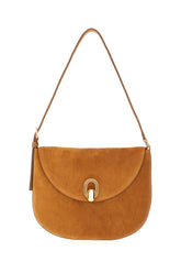 Caramel suede Brooklyn shoulder bag -  | Wise