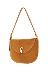 Caramel suede Brooklyn shoulder bag -  | Wise