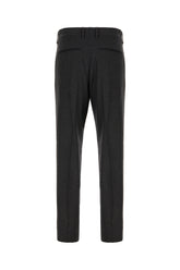 Dark grey stretch cashmere pants -  | Wise