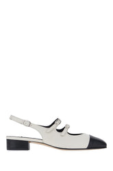 Two-tone nappa leather Abricot pumps -  | Wise