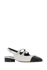 Two-tone nappa leather Abricot pumps -  | Wise