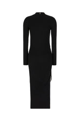 Black stretch wool blend dress -  | Wise