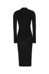 Black stretch wool blend dress -  | Wise