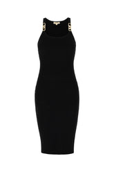 Black stretch viscose blend dress -  | Wise