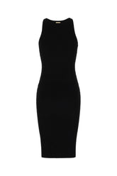 Black stretch viscose blend dress -  | Wise