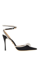 Black satin Double bow pumps -  | Wise