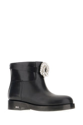 Black leather ankle boots -  | Wise