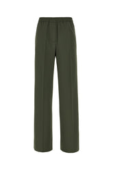 Military green stretch polyester blend pants -  | Wise