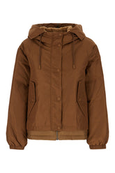 Brown nylon down jacket -  | Wise