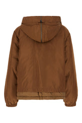 Brown nylon down jacket -  | Wise