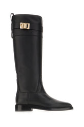 Black leather boots -  | Wise