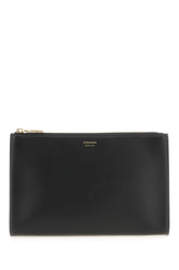 Clutch in pelle nera -  | Wise