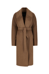 Cappotto oversize in misto cashmere biscotto -  | Wise