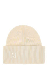 Ivory cashmere beanie hat -  | Wise