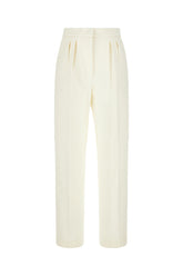 Ivory stretch wool pants -  | Wise