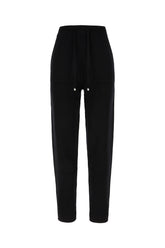 Pantalone jogging nero in lana e cashmere -  | Wise