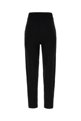 Pantalone jogging nero in lana e cashmere -  | Wise