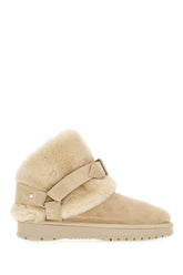 Sand suede Chubby ankle boots -  | Wise