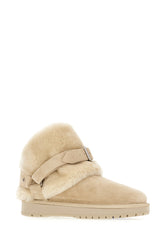 Sand suede Chubby ankle boots -  | Wise