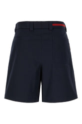 Midnight blue cotton bermuda shorts -  | Wise