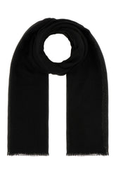 Black silk and cotton scarf -  | Wise