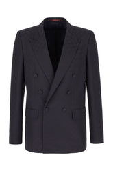 Blue cotton blend blazer -  | Wise