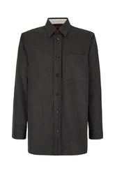 Dark grey wool shirt -  | Wise